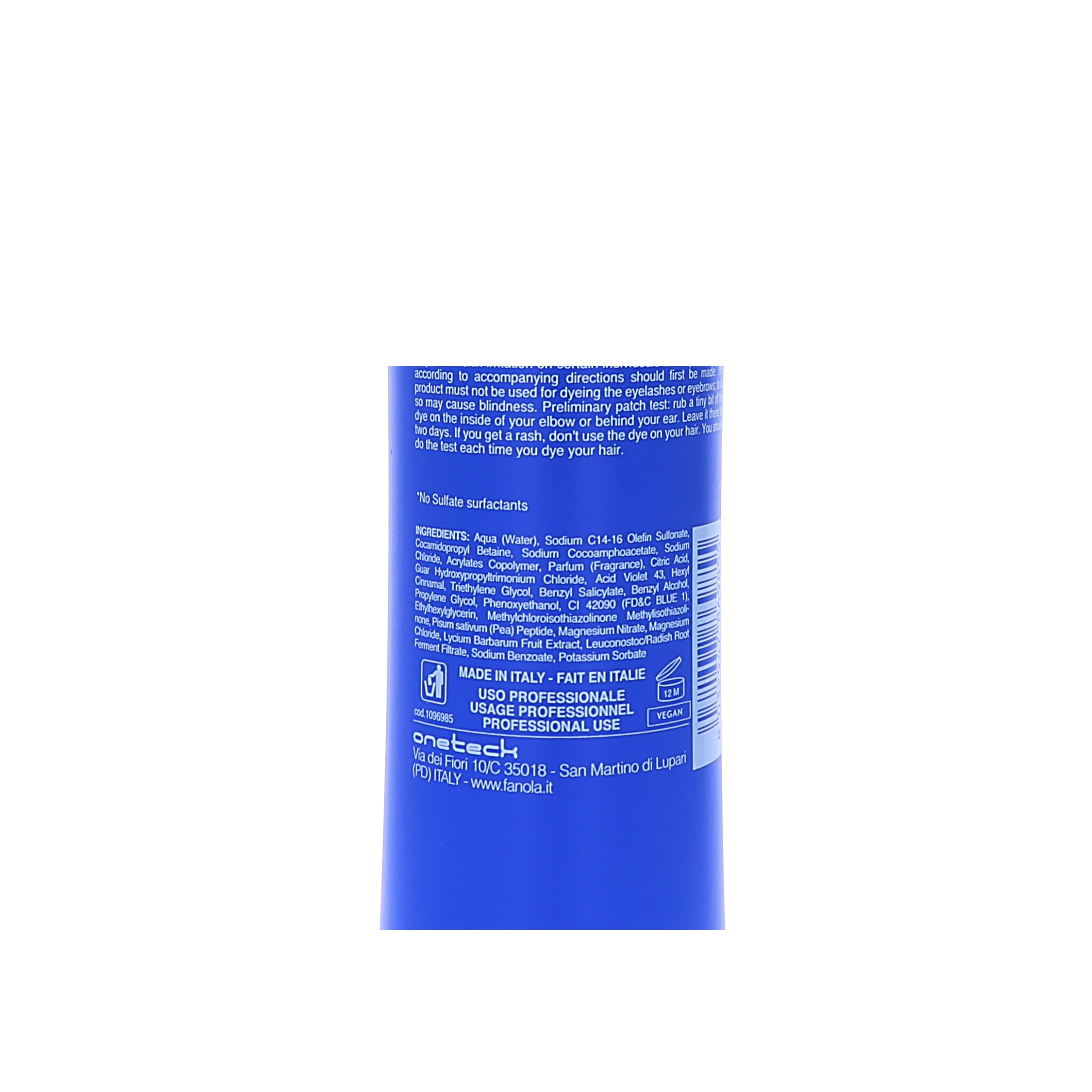 Fanola No Orange Vegan Shampoo Sulfate Free 350 Ml