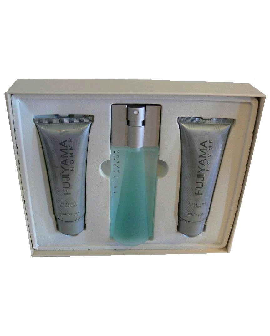 FUJIYAMA HOMME 3PC GIFT SET - EDT 100ML SPRAY + SHOWER GEL 100ML + AFTERSHAVE BALM 100ML