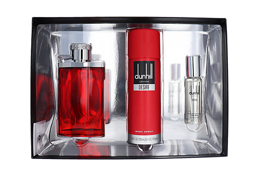 Dunhill Desire Red 3 Pc Set Edt 100 Ml + Body Spray 200 Ml + Edt 30 Ml