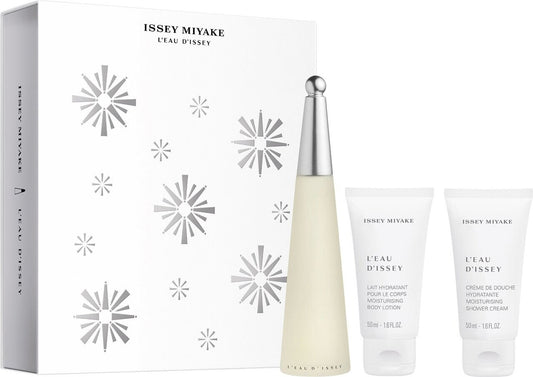 Issey Miyake 3 Pc Set Edt 50 Ml + Body Lotion 50 Ml +Shower Cream 50 Ml