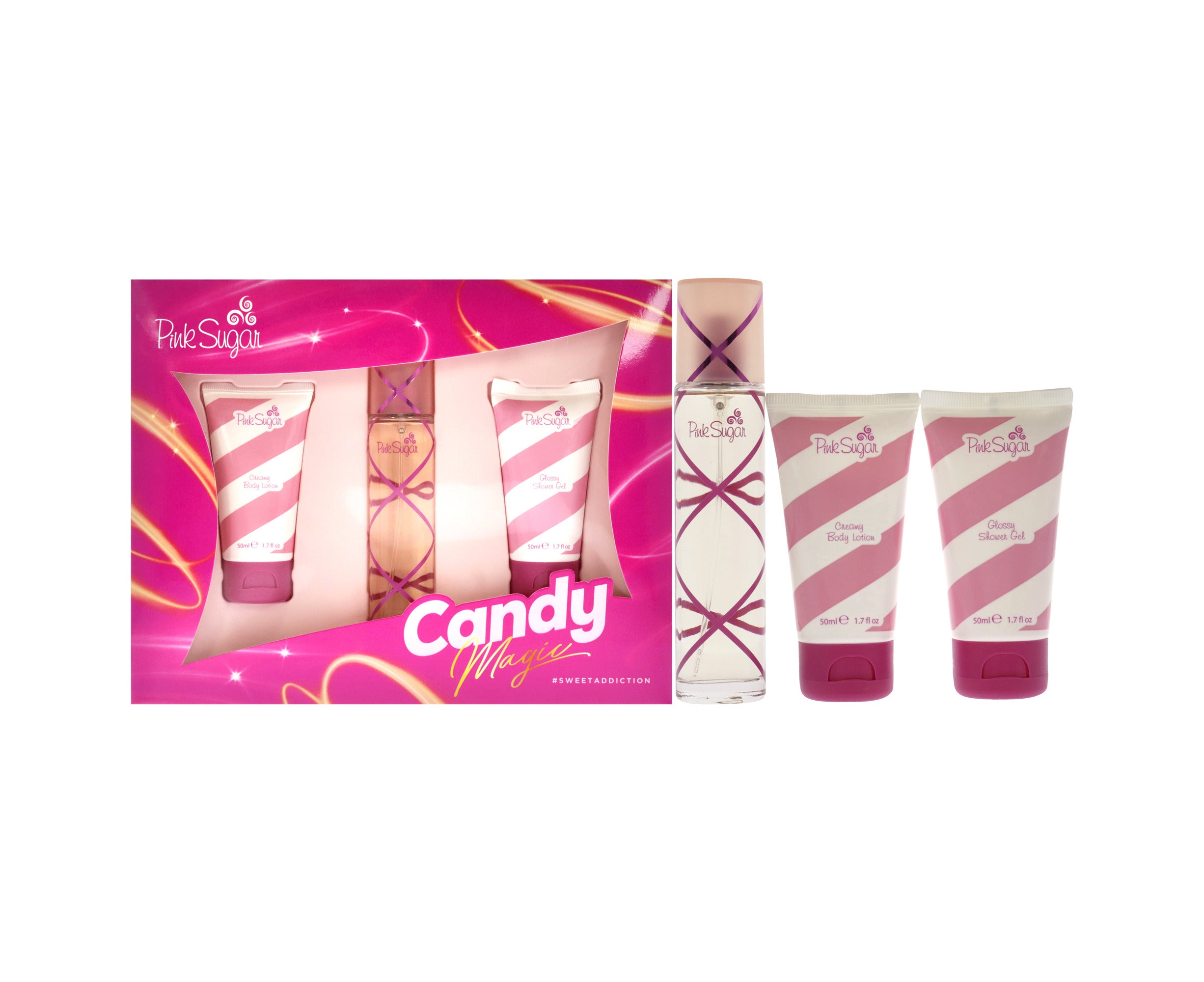 Pink Sugar 3 Pc Set Edt 100 Ml + Creamy Body Lotion 50 Ml + Shower Gel 50 Ml
