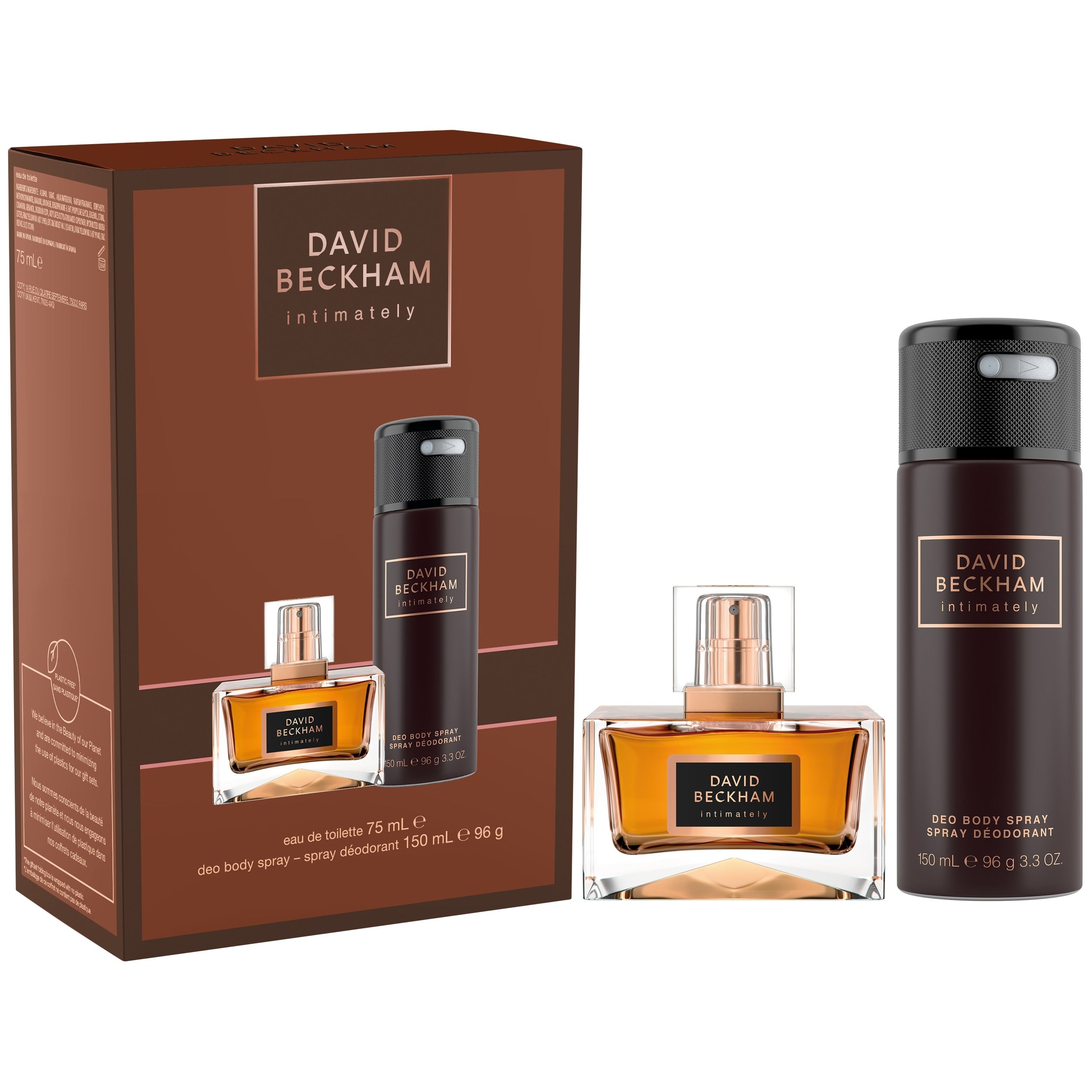 David Beckham Intimately 2 Pc Set Edt 75 Ml + Deo 150 Ml