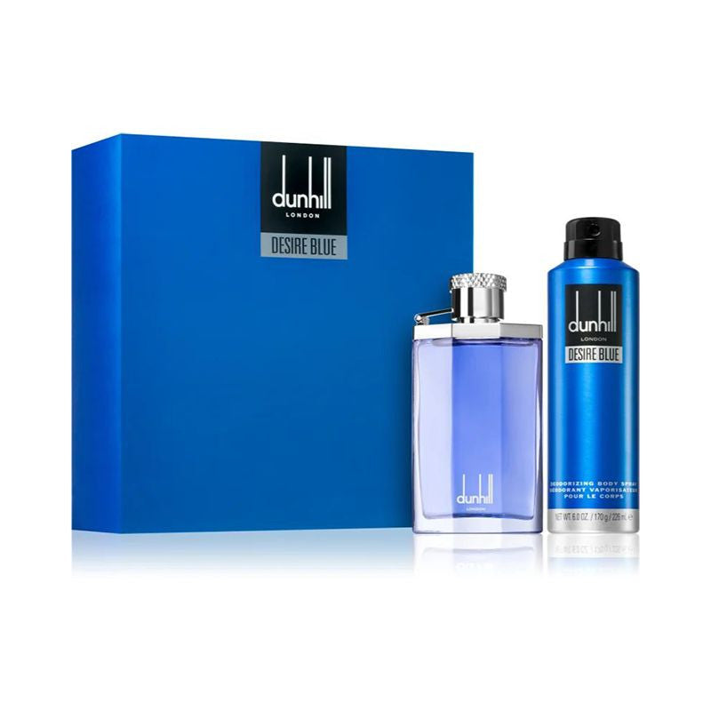 Dunhill Desire Blue 2 Pc Set Edt 100 Ml + 180 Ml Deo Body Spray
