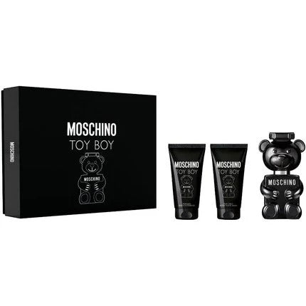 MOSCHINO TOY BOY 3PC MEN GIFT SET - 50ML EDP + 50ML SHOWER GEL +50ML AFTERSHAVE BALM