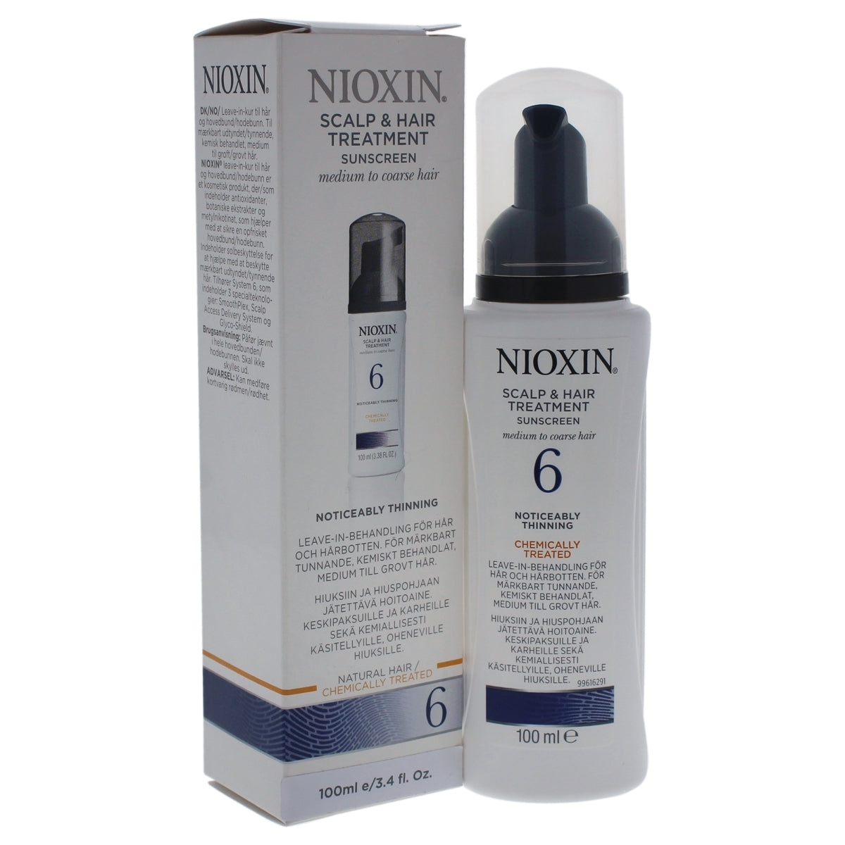 Nioxin System 6 Scalp And Hair Treatment Medium To Coarse Hair 100 Ml